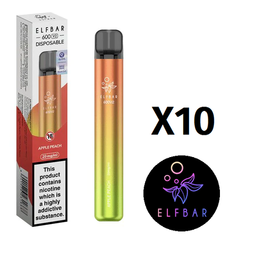 V2 Elfbar - Apple Peach 10 pack box