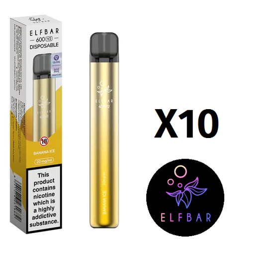 V2 Elfbar - Banana Ice 10 pack box